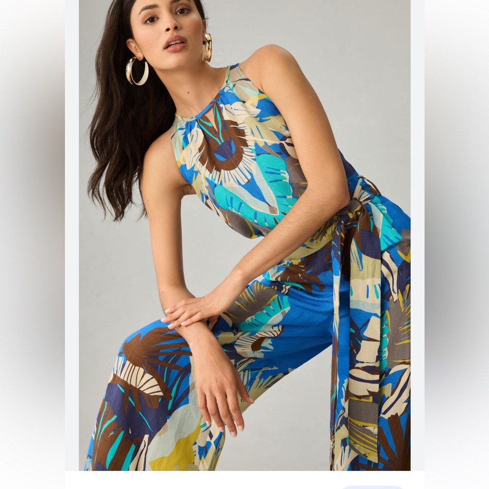 anthropologie ranna gill wide leg jumpsuit